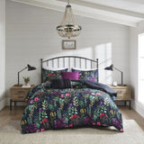 5 Piece Comforter Set Black King/Cal King B035128907