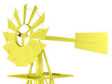 8FT Weather Resistant Yard Garden Windmill Yellow 53104540