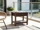 Dark Brown Set of 2 End Tables Side Table with Drawer, Top and Bottom Shelf for Small Spaces 78418661