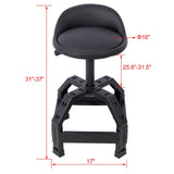 Pneumatic 360 Degree Swivel Stool, Mechanics Rolling Creeper Seat, Heavy Duty Mechanics Stool,black 36433541