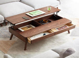 Elevating Center Table Low Table 100% Solid Oak Wood Top Plate Desk Coffee Table Width 100 x Depth W1283P251640