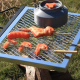 Rotating Campfire Grill,Fire Pit Grill,Heavy Duty Steel Grill,360&deg Adjustable Open Fire Outdoor 76433864