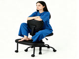 Cross Legged Meditation Office Chair with 360&deg Rotatable Footrest, Height Adjustable Ergonomic 38555068