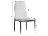 4pcs backrest cushion horizontal sewing decoration PU leather dining chair round tube white cushion 94807308