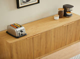 59-inch modern wavy sideboard, curved contour design storage cabinet, 4-door cabinet with storage W1162P339086