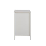 White 3 Drawer Nightstand with Charging Station and USB Ports & Power Outlets,Wooden Bed Side W141260296