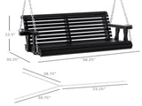 2 Seater Outdoor Patio Swing Chair-Black 53688413