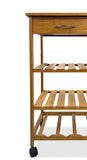 Modern Contemporary Trolley With Three Open Shelves And Storage Drawer B2741P341690