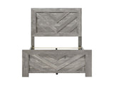 Contemporary Rustic Gray Finish Twin Size Panel Bed Wooden Bedroom Furniture 1pc, Bed in a Box B011P250478