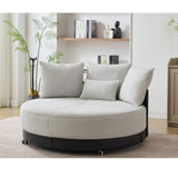 52.75'' Oversized Round Swivel Chair,360&deg Swivel Chair, Couples W1628P218357
