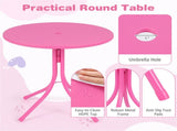 Kids Picnic Table Set with Adjustable Umbrella 3PCS Outdoor Furniture for Ages 3-6 78146851