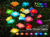 Solar Lights Outdoor Waterproof for Garden Decor, 4 Pack Garden Lights for Outside, Outdoor 37833788