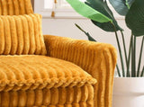orange comfortable chair for Small apartment Bedroom space Balcony Small sofa bed Lazy Small sofa W6295P549833