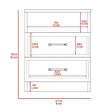 Beijing Coffee Table, One Drawer, Four Legs -Black B07091896