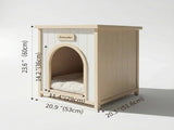 Modern Indoor Wooden Dog House with Removable Cushion Solid Cedar Pet House for Small Dogs & Cats, W3799P382209