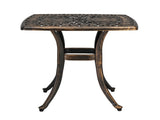 21.3inch Square Garden Cast Aluminum Table Bronze 03214144