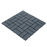 Plastic Interlocking Deck Tiles,44 Pack Patio Deck Tiles,12"x12" Square Waterproof Outdoor All W206P151696