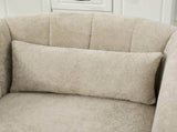 31.3"W Tufted Pumpkin-Shape Accent Chair,Comfy Upholstered Reading Chair,Chenille Armchair for W3189P538192