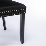 Modern, High-end Tufted Solid Wood Contemporary Velvet Upholstered Dining Chair with Wood Legs 42967936