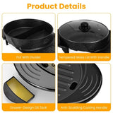Dual-Electric 2 in 1 Hot Pot & Grill Combo, 2200W Rapid-Heat Indoor , 3.7 QT Non-Stick Hotpot 40130356