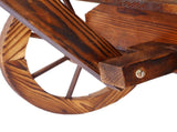 Wood Wagon Flower Planter Pot Stand W/Wheels Home Garden Outdoor Decor W465P180333