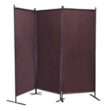 ZNTS 6 Ft Modern Room Divider, 3-Panel Folding Privacy Screen w/ Metal Standing, Portable Wall Partition, W2181P163130