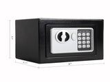 Mini Wall-in Style Electronic Code Metal Steel Box Safe Case 17EF Black 61958008