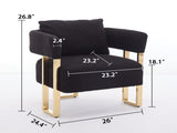 TS Modern decorative chair, living room side chair with gold metal legs, no wheels, suitable for 63970822
