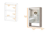 Modesto Medicine Cabinet, One Open Shelf, Mirrored Cabinet With Two Interior Shelves B128P148754