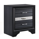 Black 3-drawer Nightstand B062P181321