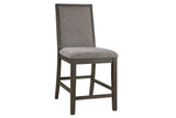 Modern Grey Dining Chairs Kitchen Set of 2pc High Chairs Upholstered Fabric Foam Cushion Dining Room B011P314243