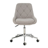Modern teddy fleece fabric with chrome legs living room furniture dining chair, soft and W210127513