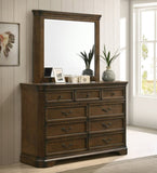 ZNTS Maderne Traditional Wood Panel Bed with Dresser, Mirror, Nightstand, Queen size T2574P204888