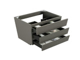 Alice-36F-102,Floor cabinet WITHOUT basin, Gray color, With three drawers, Pre-assembled W1865107752