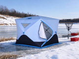 4-Person Pop-Up Ice Fishing Shelter, Insulated Ice Shanty Tent with 2 Doors & Carry Bag 83919811