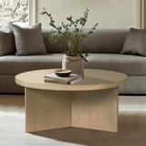 Sadie Round Coffee Table Reclaimed Greige B035P341174