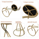 Round Bar Stool Armless Velvet Barstools with Back Set of 2 Upholstered Counter Chair for Dining 79864204