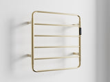 Brushed Gold 18.7" Heated Towel Rack for Bathroom,Wall Mounted with Intelligent Touch Screen Timer, 03081900