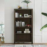 60 inch high 4-shelf Bookcase, No Assembly Required, Barnwood Finish GL-B108131552
