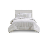 3 PCS Full/Queen Poly Jersey Puffy Comforter Set White B035P319898