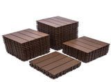 76-Pack 11.42"x11.42" Plastic Interlocking Deck Tiles - 68.80 Sq.Ft Outdoor Plastic Flooring,Super W1578P296337