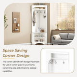 ON-TREND Minimalist Hall Tree with Shoe Bench, Versatile Entryway Coat Rack with 4 Hooks, N721P189665K