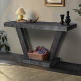 60 Inches Vintage Distressed Wood Entryway Bench with 2-Tier Solid Wood Veneer Storage Cabinet, 59018990