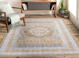 PAYAS Collection 120*93 inch inch Cream/Ivory / Medallion Area Rug B189P493065