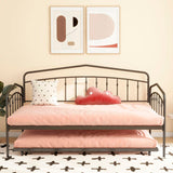 Fox twin daybed with twin trundle, Black B083P154245