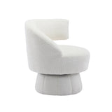 ZNTS 360 Degree Swivel Cuddle Barrel Accents, Round Armchairs with Wide Upholstered, Fluffy Fabric W395102761