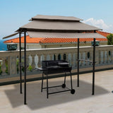 ZNTS 8x4ft Grill Gazebo,metal gazebo with Soft Top Canopy and Steel Frame with hook and Bar W65642413