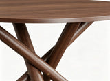Modern Round Side Table Crossed Metal Legs, 23.6" Small Accent Table, Mid-Century End Table 48129636
