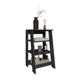 BATHBI 30" High 4-Tier Ladder Shelf Organizer for Bathroom, Side Table, Living room in Black B070P242495