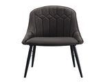 Abraham Dark Gray Fabric & Black Finish Side Chair B2726P338679